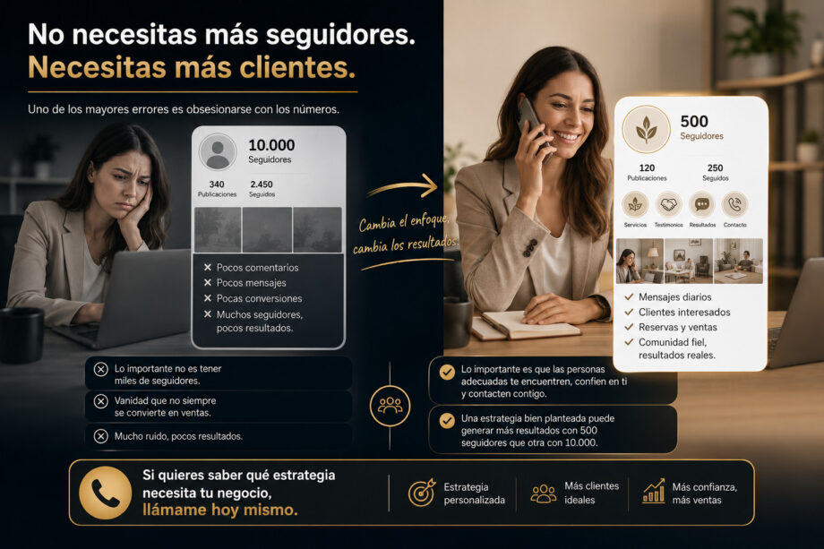 No Necesitas Más Seguidores, Necesitas Más Clientes